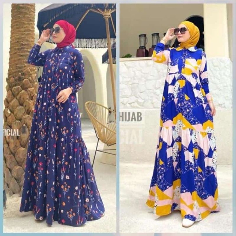 GAMIS RAYON DRESS CESAN HIJAB OFFICIAP ORIGINAL