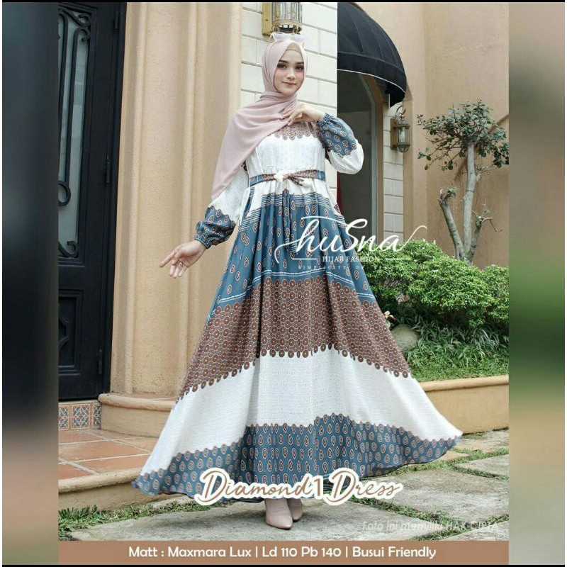 Maxi Dress // Gamis Diamond #1 By Husna // Gamis Bahan Maxmara Luxury