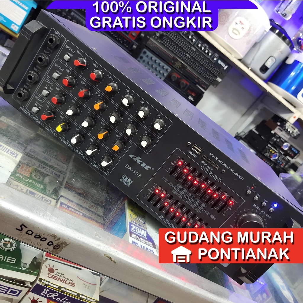 POWER AMPLIFIER AMPLI BLUETOOTH DAT 4 channel DA303 DA 303 KUAT DAN AWET