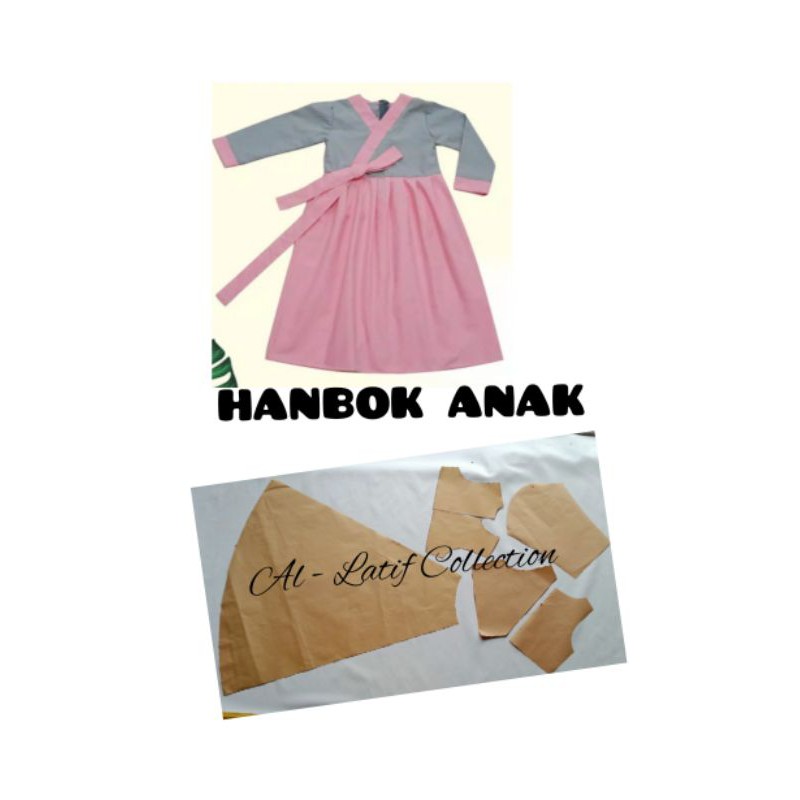 pola instan / pola jiplak HANBOK ANAK