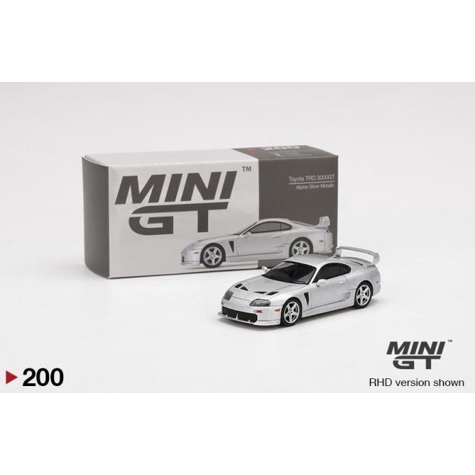 1/64 MGT Diecast 200 Toyota TRD 3000GT Alpine Silver Metallic
