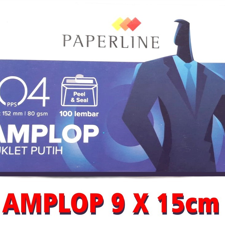 

10x [SEPULUH BIJI] Amplop buklet putih paperline 95x152 mm/80 gsm 10 pcs