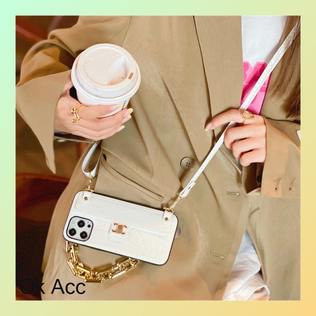 Jual Case + tali + rantai warna Macaron lucu cantik i panjang pinggang bahu Iphone 7 8 7+ 8+ X Xr Xs Max 11 12 13 Pro Max FH35