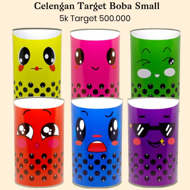 CELENGAN TARGET BOBA 5K TARGET 500RB CELENGAN ANAK BUKA TUTUP TABUNGAN TARGET CELENGAN VIRAL SOUVENI