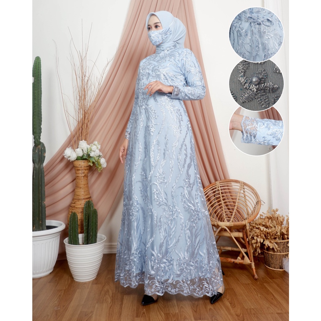 GAMIS MEDINA BUSUI / GAMIS PESTA / GAMIS BRUKAT / KEBAYA MODERN / KEBAYA PESTA / OUTFIT BAJU PESTA / JN