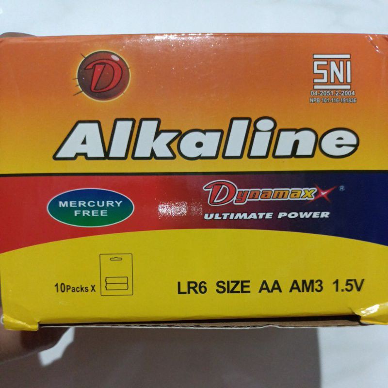 BATERAI ALKALINE DYNAMAX AA/A2 ISI 2pcs