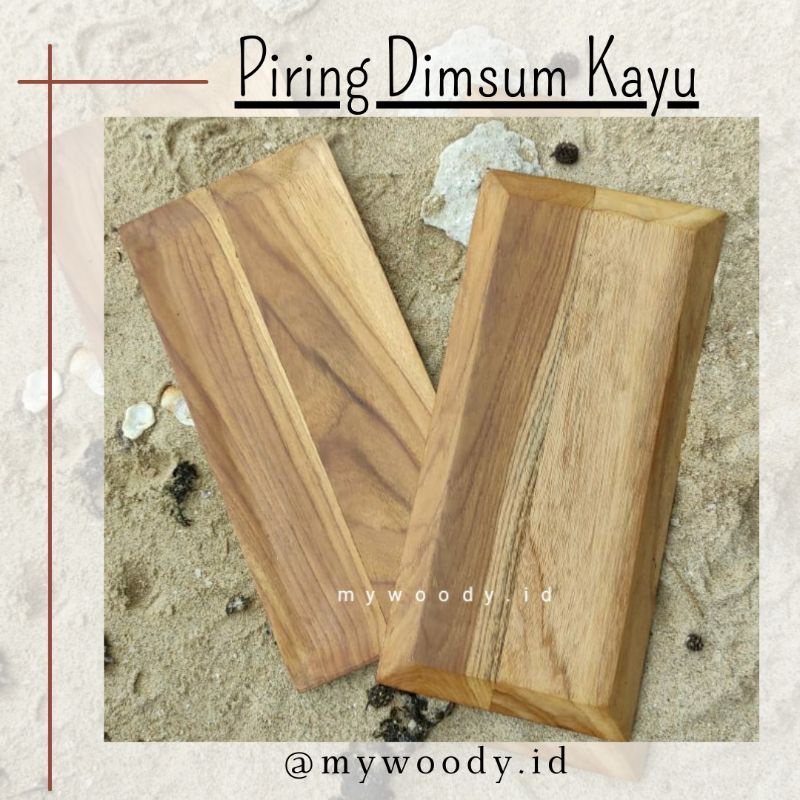 Piring Kayu Jati | Piring Dimsum Kayu | Piring Kayu Jati Kotak