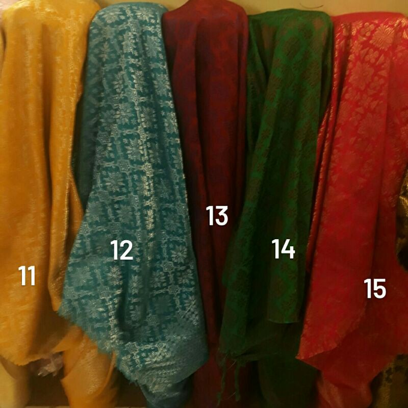 Bahan songket semi Palembang /Kain songket