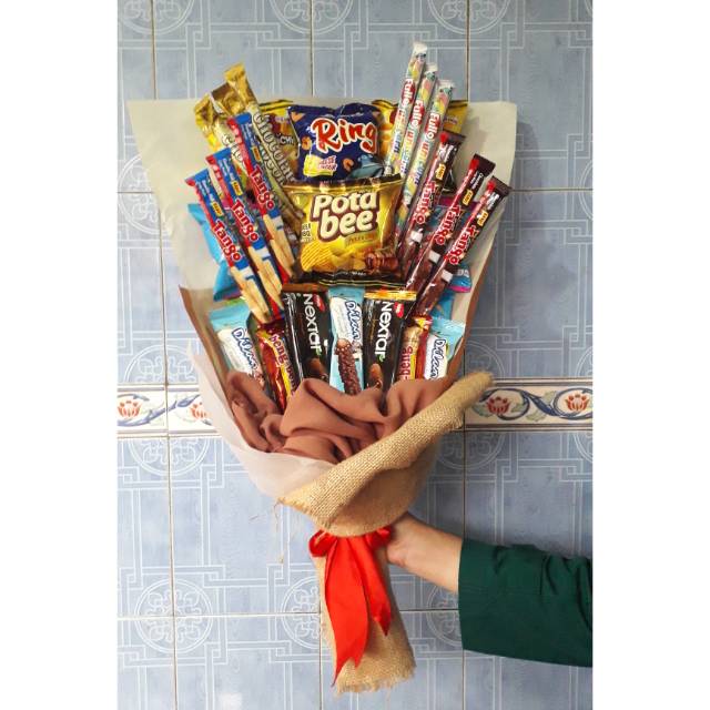 

Buket Snack + Kerudung