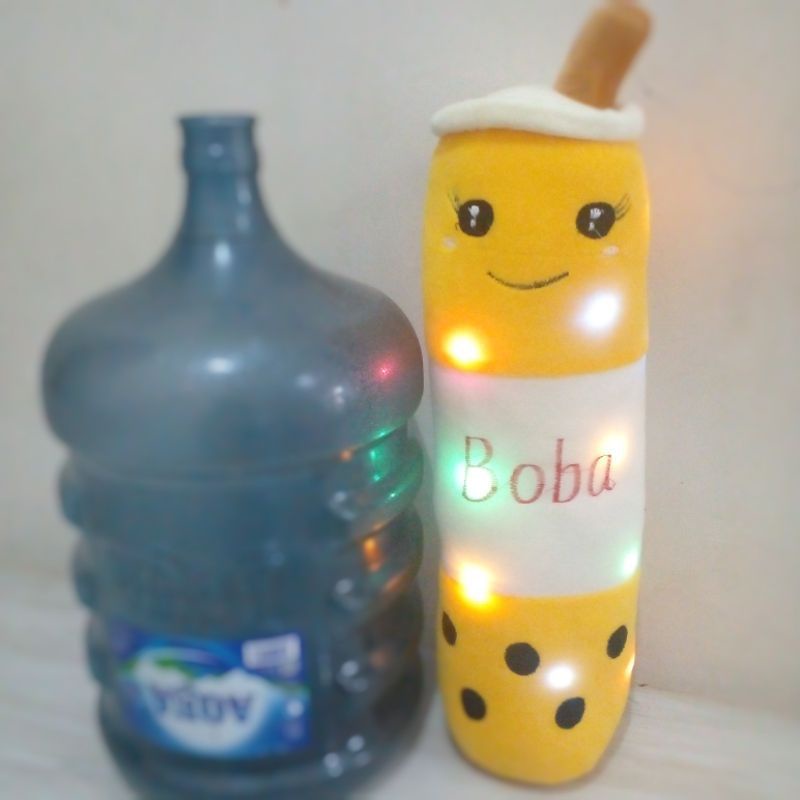 boneka guling boba LED