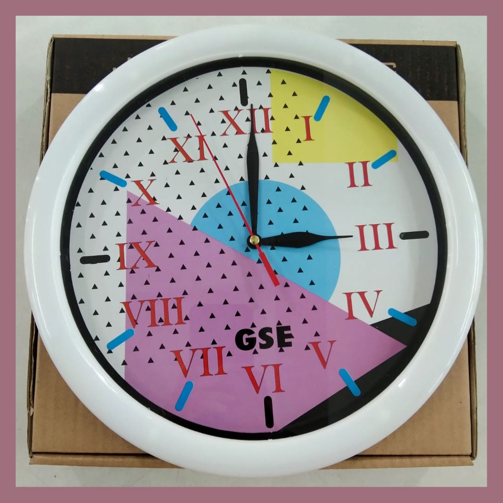 HOKO Jam Dinding Unik Motif Karakter / Jam Dinding Analog Polos Diameter 27cm / Wall Clock-5