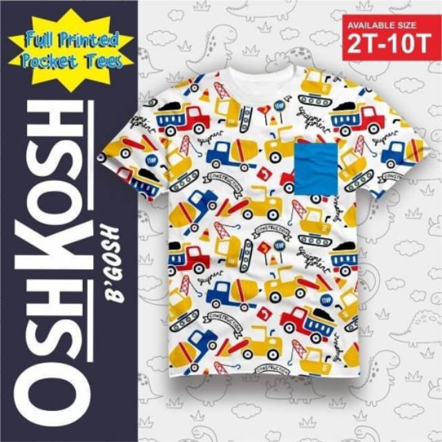 Kaos Oshkosh Anak Cowok Full Print Pocket Tee