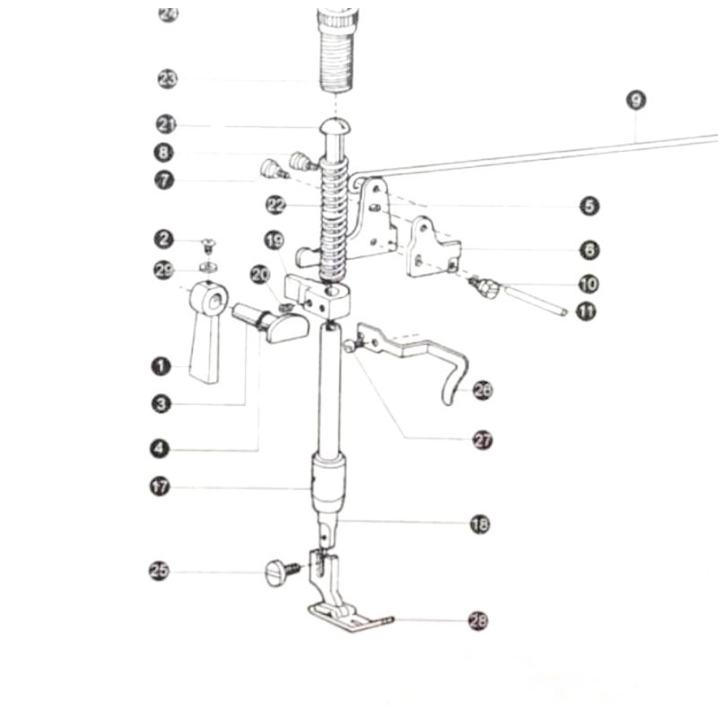 Segitiga / Jepit Tiang Sepatu Mesin Jahit Typical GC6 Series - 22T7-011D1