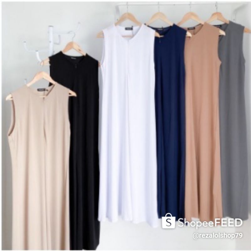 DRESS INNER SPAN JERSEY / INNER GAMIS TANPA LENGAN [COD]