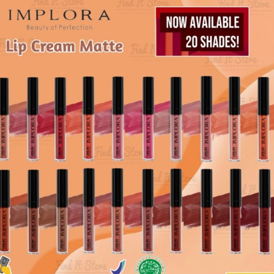 [BPOM] [10 GR]  IMPLORA URBAN LIP CREAM MATTE - LIPSTICK IMPLORA - LIPSTIK IMPLORA - LIPSTICK NO BAR