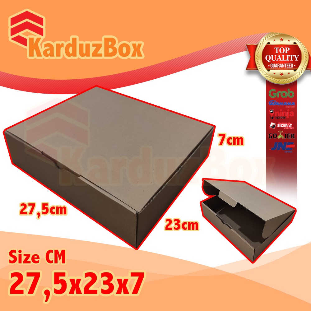 

27,5x23x7 kotak Kardus Packing Box Pizza, box hampers, box kado, kardus diecut polos