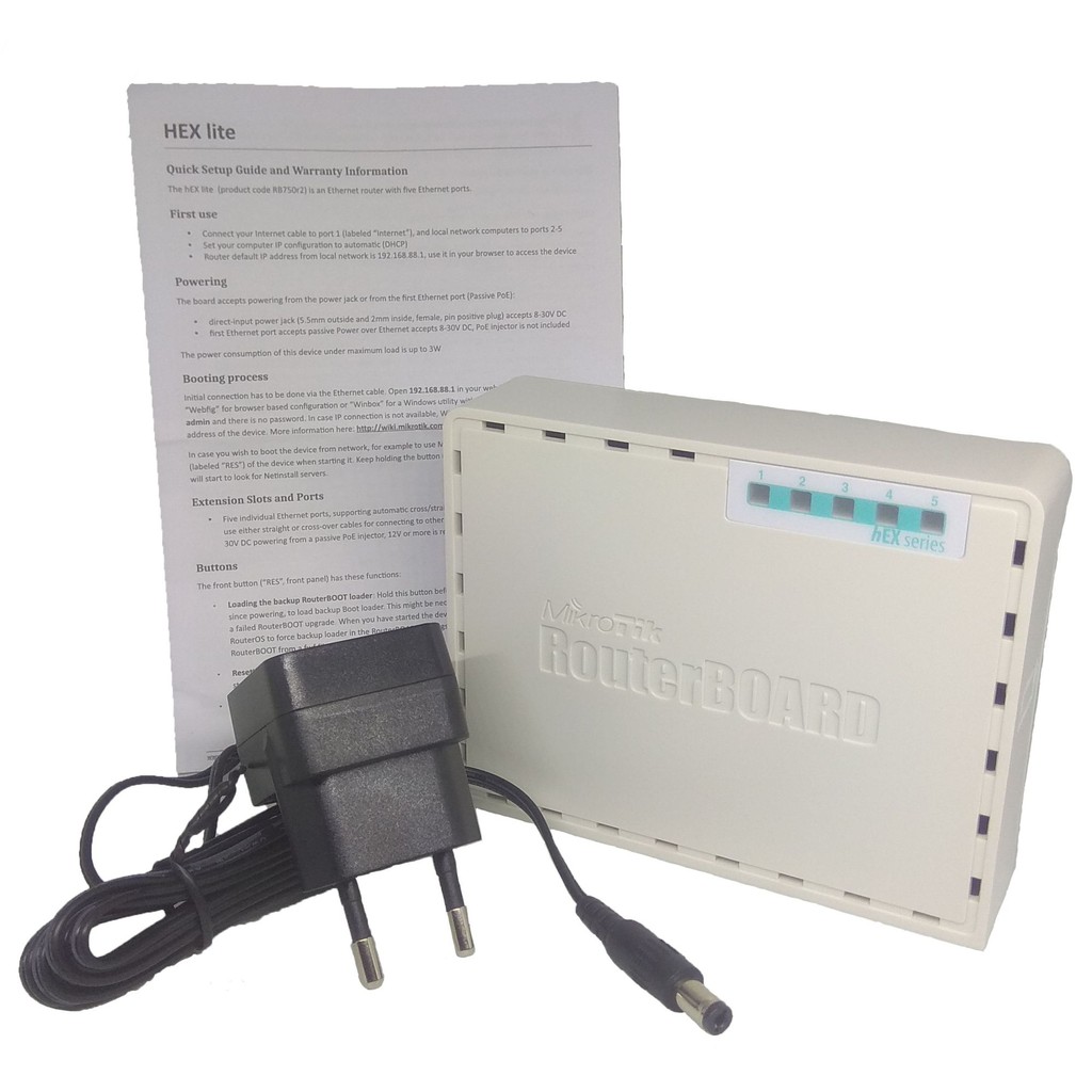 Router Mikrotik RB750R2 / RB750 /RB750 R2 HEX LITE