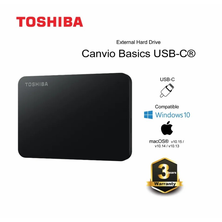 Toshiba Canvio Basic 1TB Type C - HD / HDD / Harddisk External