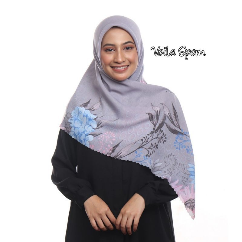 Voila Spom Umama/hijab segi empat motif