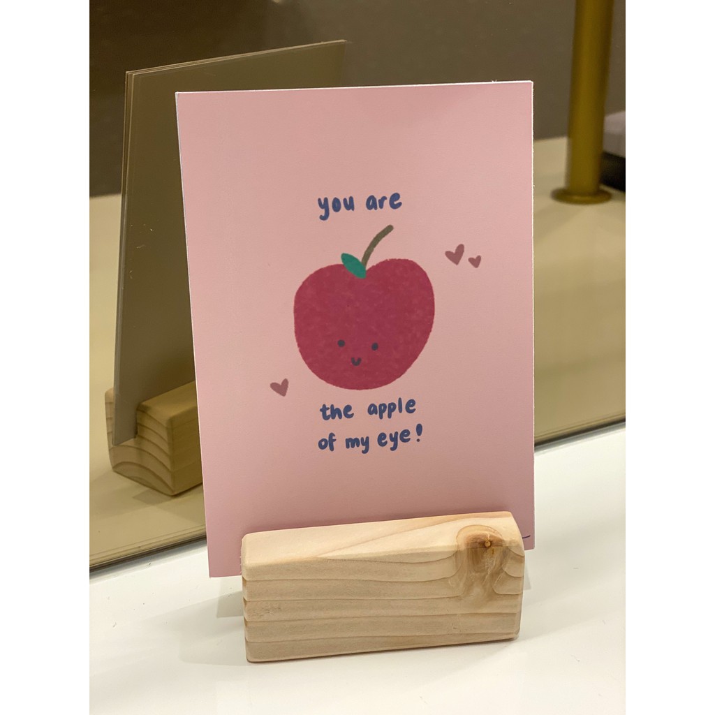 "You are the apple of my eye" Apple art print/post card