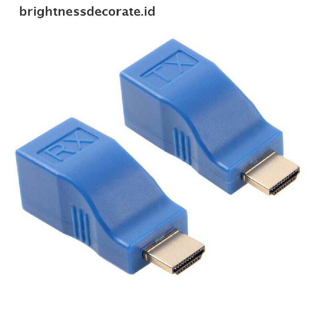 2pcs Adapter Extender Hdmi 1080p Ke Rj45 Over Cat 5e / 6 Network Lan Ethernet