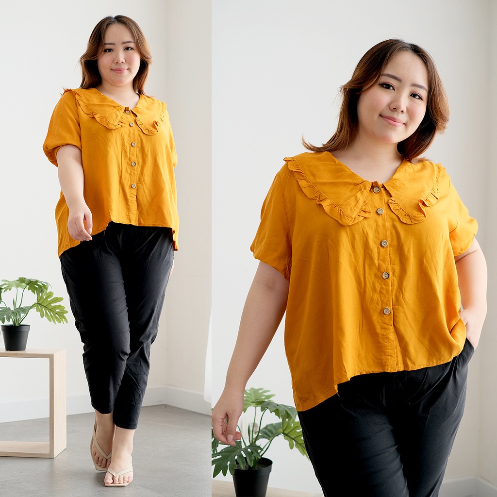 ELOKA TOP BAJU ATASAN BLOUSE WANITA BIGSIZE BIG SIZE JUMBO BESAR MURAH-4