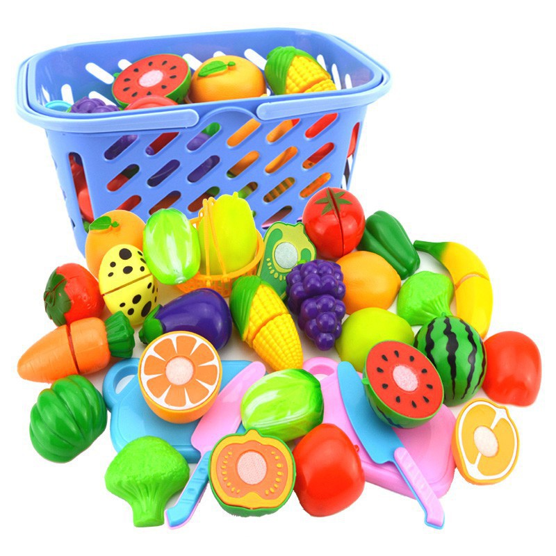 Mainan Buah / Sayur Plastik Potong untuk Anak | Shopee