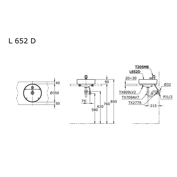 WASTAFEL TOTO L 652 D BODY ONLY / HANYA BODY