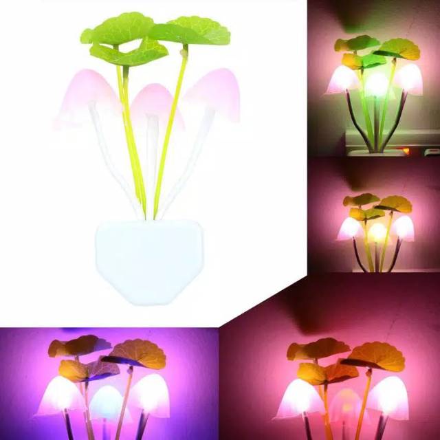 Lampu Tidur Avatar Sensor Cahaya Lampu Jamur LED Sleep Lamp R18