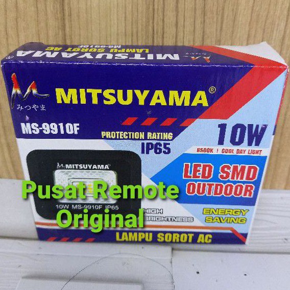 LAMPU LED SOROT AC MITSUYAMA 10W 10 WATT MS-9910F IP65 ORIGINAL