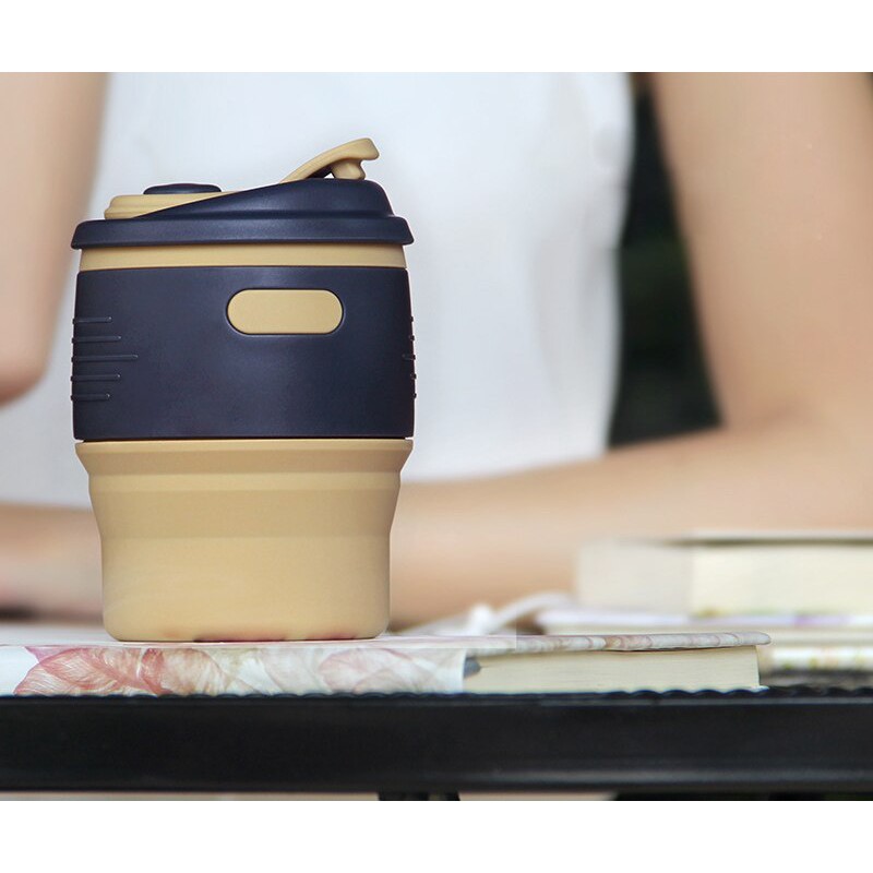 BISA COD Gelas Cangkir Lipat Silikon Foldable Travel Mug 350ml - ACEBON GY530