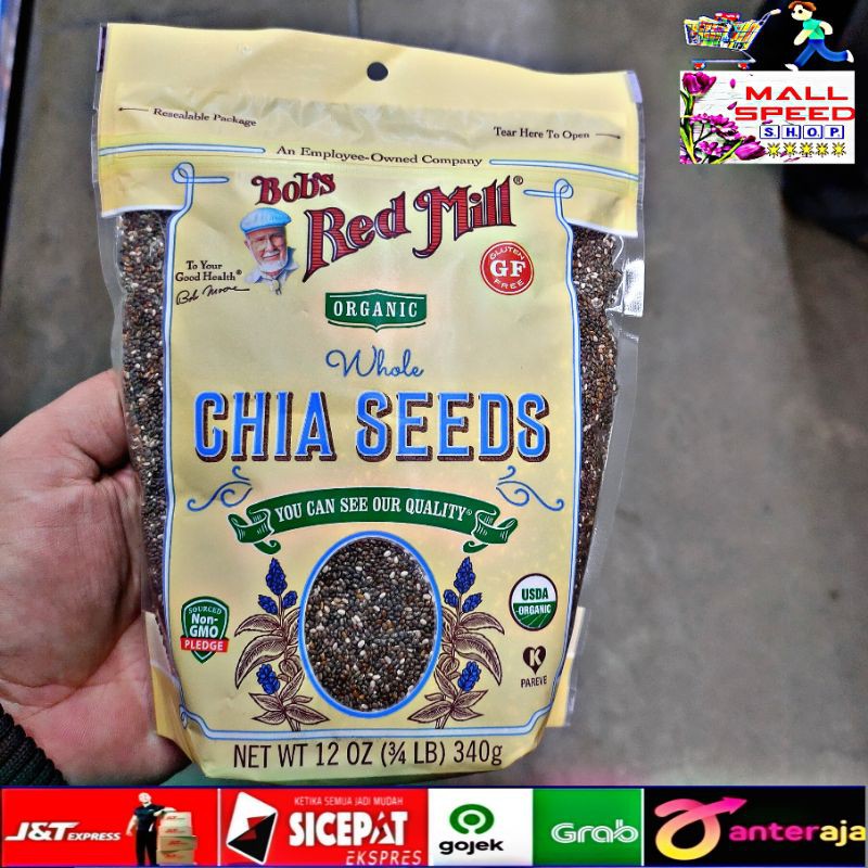 

Bob’s Red Mill Organic Whole Chia Seed 12 oz 340gr BRM Chia organik