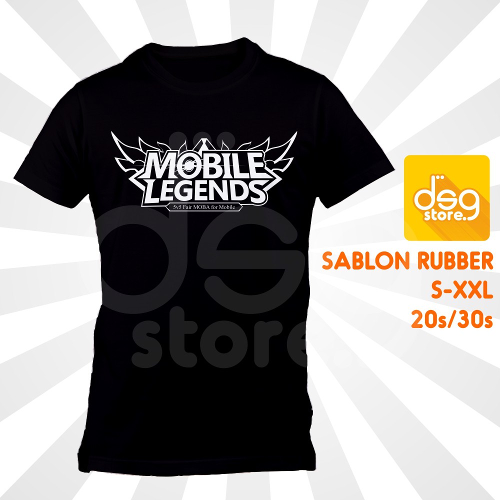 Kaos Mobile Legend Game MOBA Analog Mobile Legends Warna Hitam Shopee Indonesia
