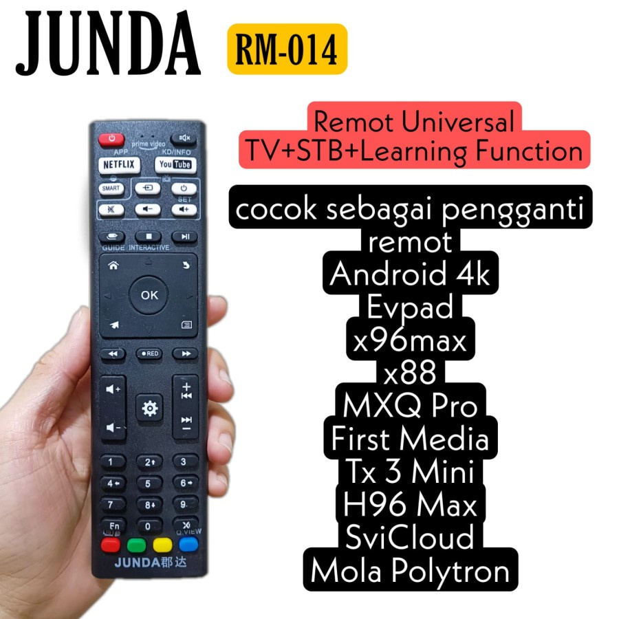 Remote Universal STB Android WIFI JUNDA RM-014 + Learning Function