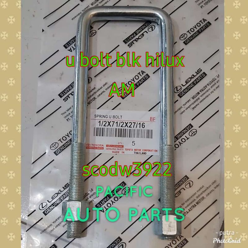 spring u bolt belakang hilux clam per hilux