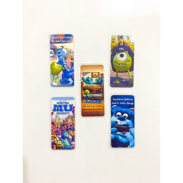 PEMBATAS BUKU MONSTER, INC || MONSTER, INC BOOKMARK HIGH QUALITY || 5PCS || Aesthetic bookmark