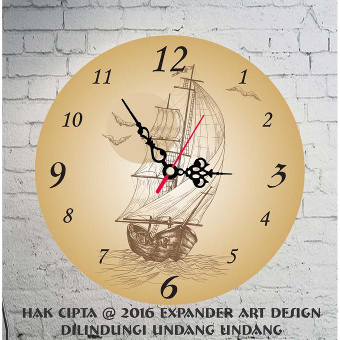 Wow Jam Dinding Ship Classic Trendi