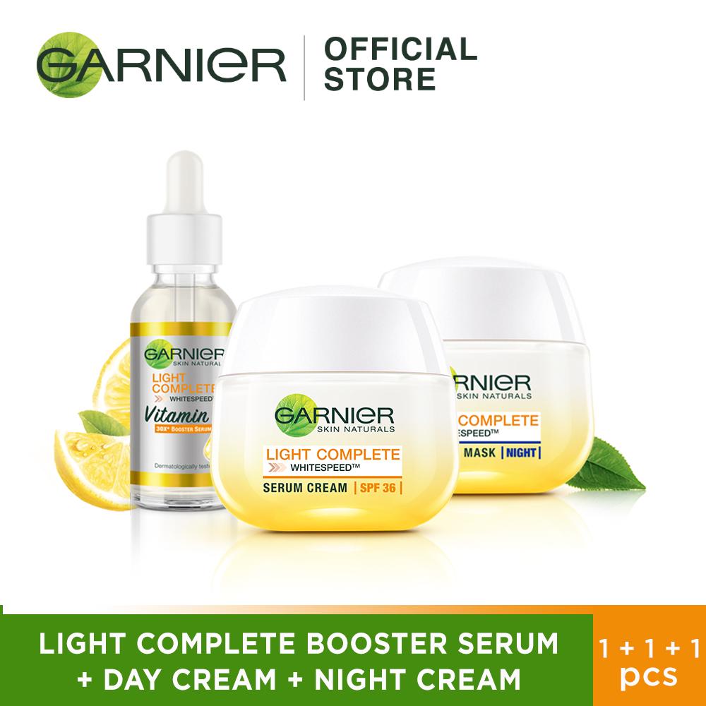 Garnier Light Complete Serum + Day & Night Cream Rangkaian Garnier