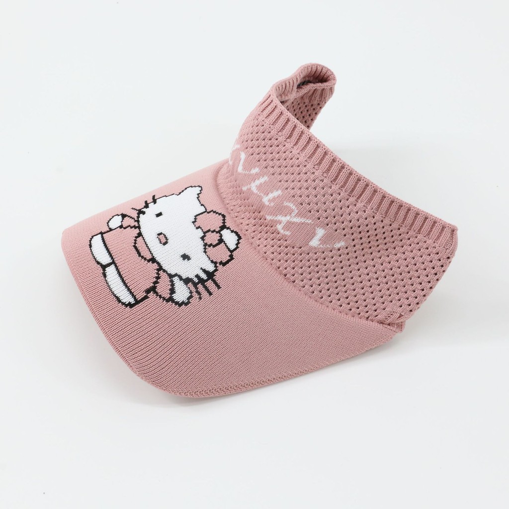 Topi Baseball Anak Motif KartunKarakter Hello Kitty Rajut Karet Import/Topi Visor Motif  HelloKitty