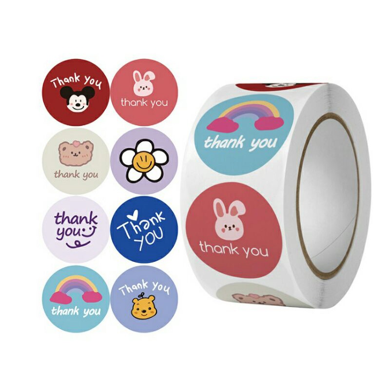 HX120 [500 pcs @ 2.5 cm] Sticker Thank You stiker ucapan terima kasih-Motif L