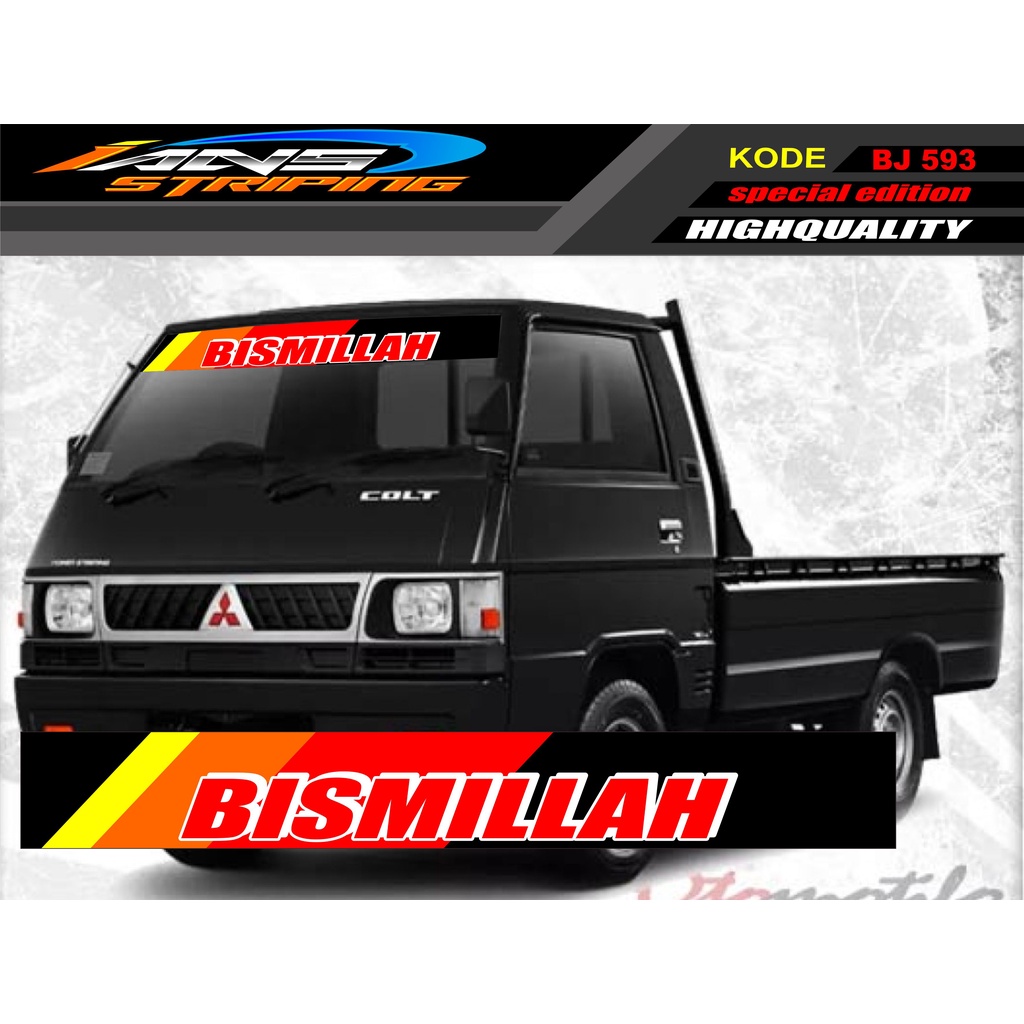 STIKER KACA DEPAN MOBIL L300 / GRANDMAX / PICK UP / CARRY / STIKER KACA DEPAN MOBIL PICK UP / DECAL STIKER PICK UP BJ593