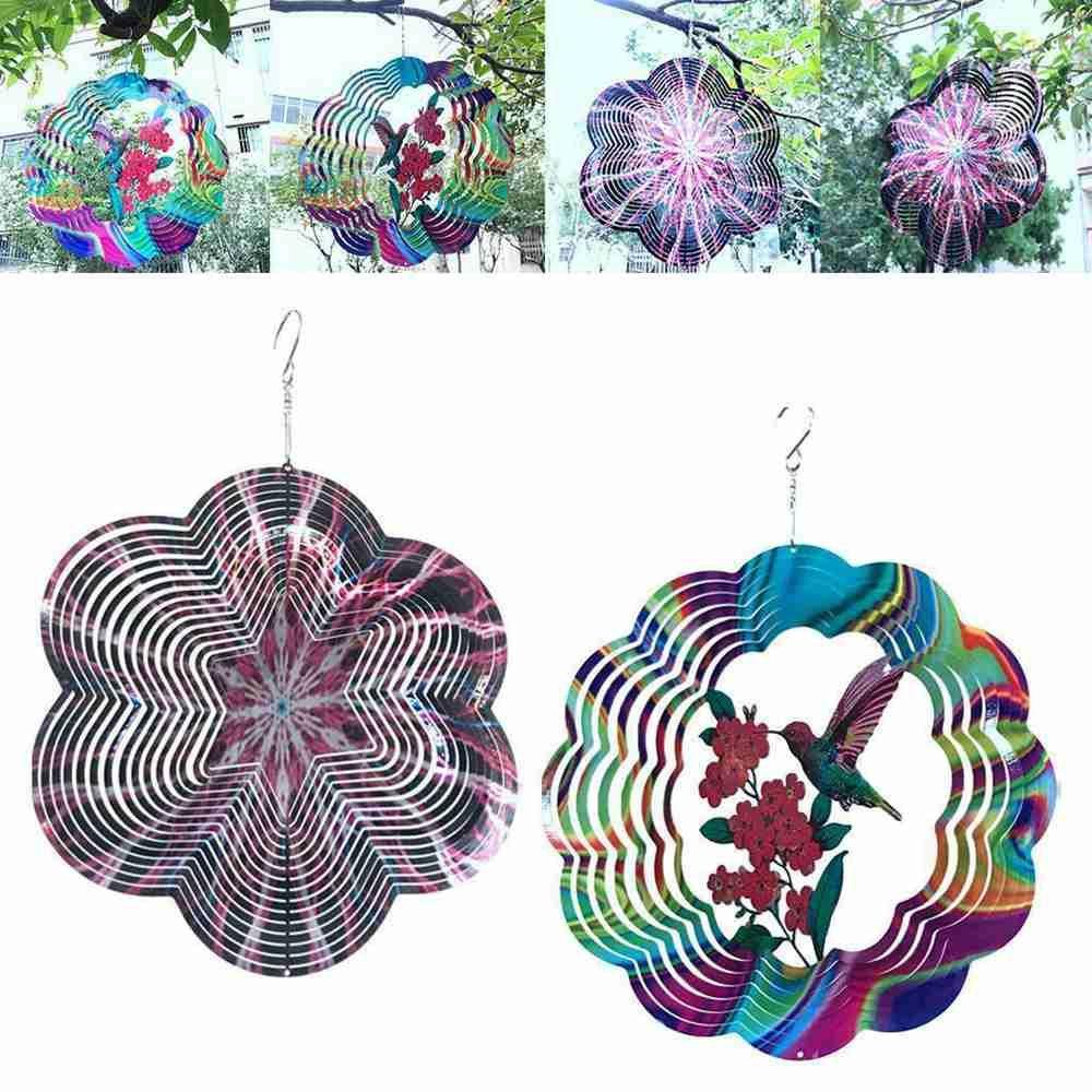 Populer Spinner Angin Dekorasi Halaman 3D Dekorasi Taman Wind Chime