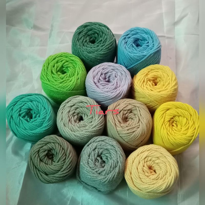 2mm: Tali katun Macrame2/warna pastel/100gr
