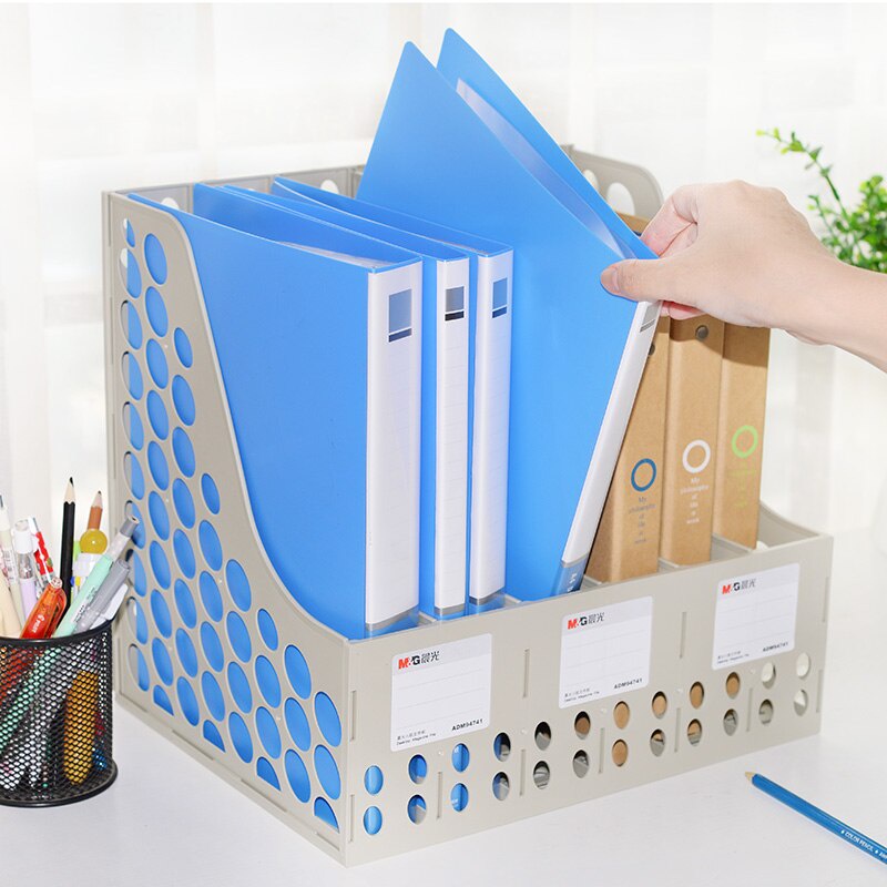 M&amp;G Magazine Container Box File Round Hole