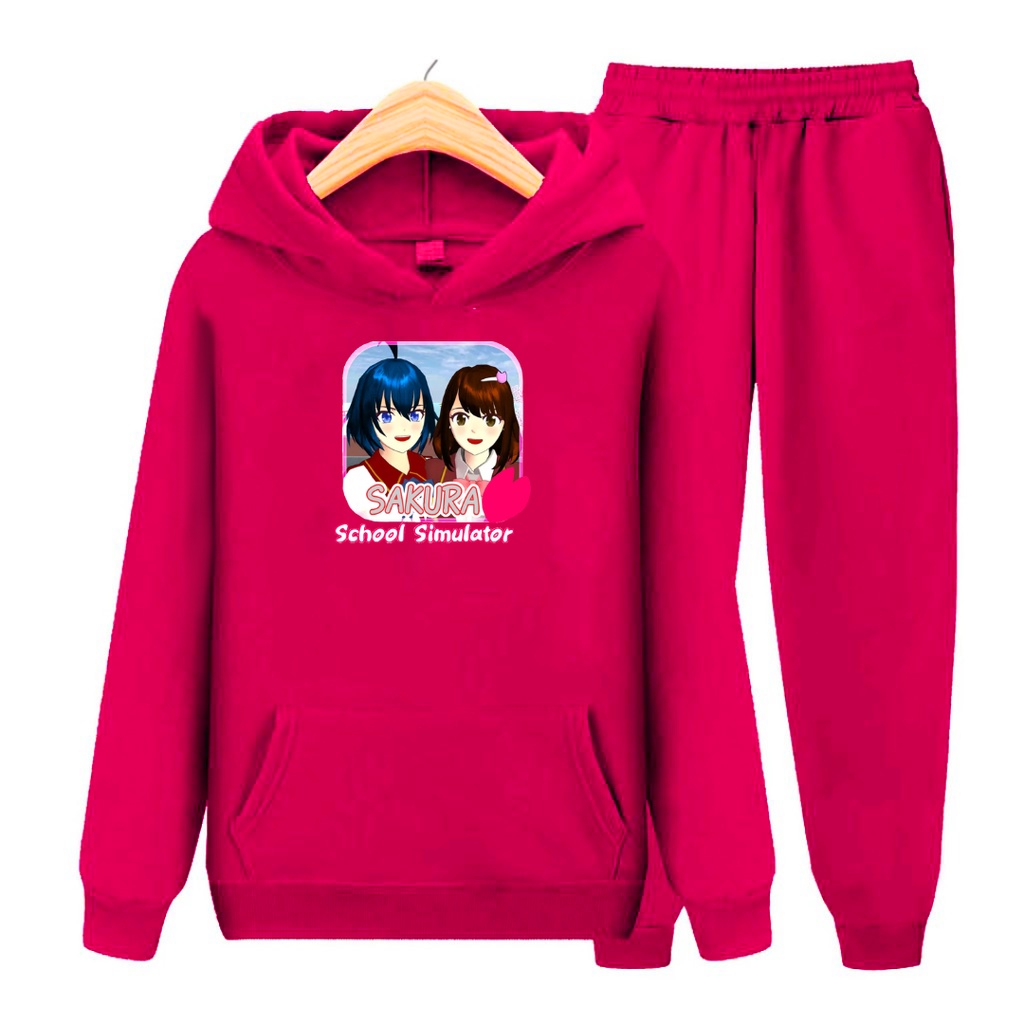 Setelan Sweater anak perempuan SAKURA /Baju Sweater Hoodie Anak Part 2