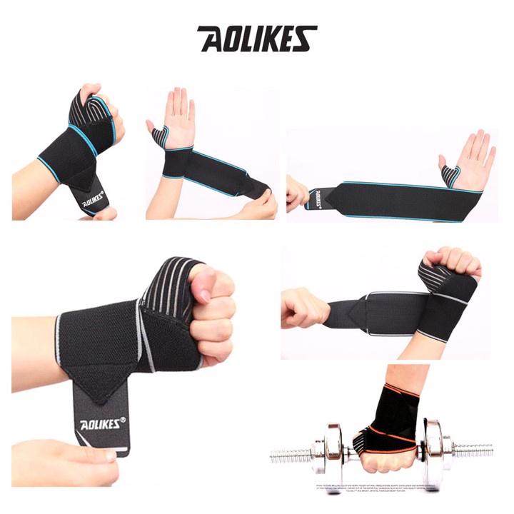 Aolikes Wrist Support Band Wrap Strap Gym Deker Pergelangan Tangan 1540