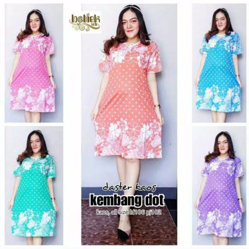 DASTER TIEDYE / DASTER TIE DYE / TIDI / KAIN KAOS KATUN MOTIF KEMBANG DOT