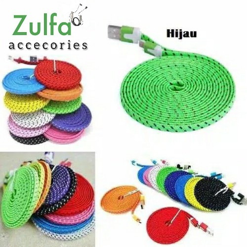 Kabel Data Micro USB GEPENG panjang - Cable Cctv 3 meter