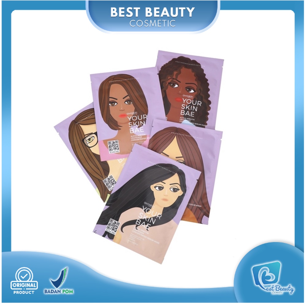 ★ BB ★ AVOSKIN Your Skin Bae Concentrated Serum Mask -  Sheet Mask - Tisue Masker - Masker Wajah - 1 Sheet