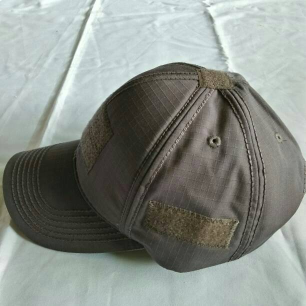 topi perekat warna abu ripstop kotak tr/teteron rayon